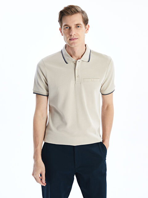 LCWAIKIKI Classic Polo Yaka Kısa Kollu Erkek Dokulu Tişört - S52872Z8-YSX