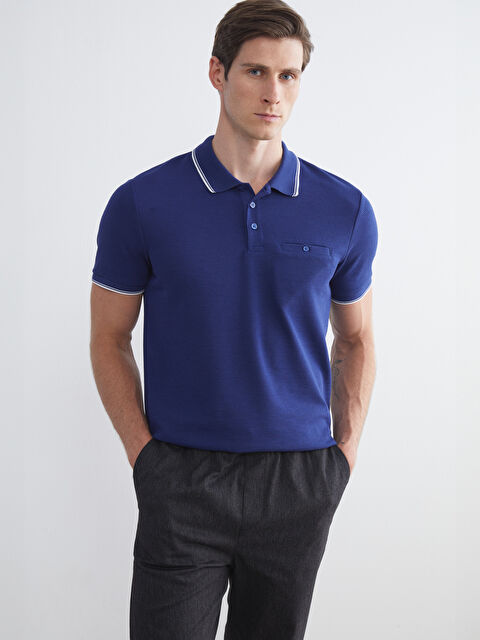 LCWAIKIKI Classic Polo Yaka Kısa Kollu Erkek Dokulu Tişört - S52872Z8-HKW