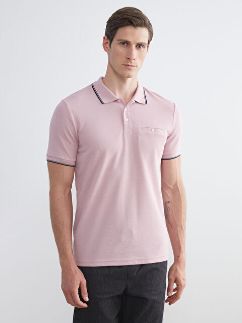 LCWAIKIKI Classic Polo Yaka Kısa Kollu Erkek Dokulu Tişört - S52872Z8-ZTE