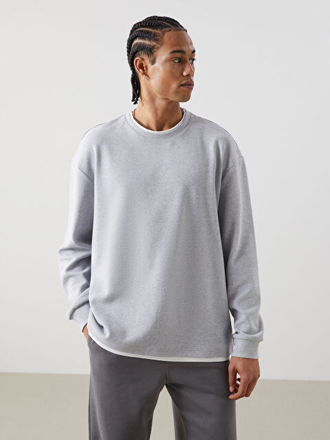 XSIDE Bisiklet Yaka Uzun Kollu Erkek Sweatshirt - S52882Z8-LAL