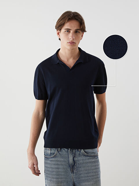 XSIDE Polo Yaka Kısa Kollu Erkek Triko Kazak - S52896Z8-HRZ