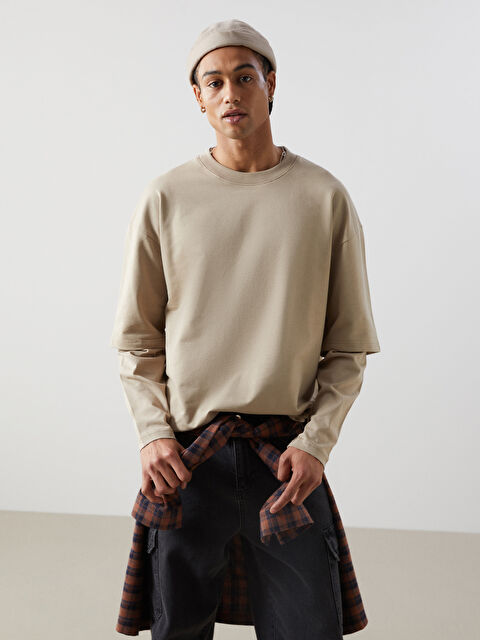 XSIDE Bisiklet Yaka Uzun Kollu Erkek Sweatshirt - S52921Z8-YJ3