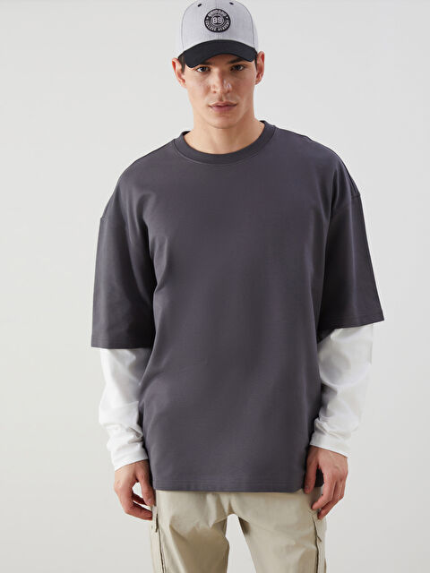 XSIDE Bisiklet Yaka Uzun Kollu Erkek Sweatshirt - S52921Z8-YSZ