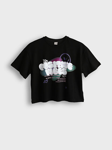 LCW Kids Crew Neck Printed Girls' T-Shirt - S52925Z4-CVL