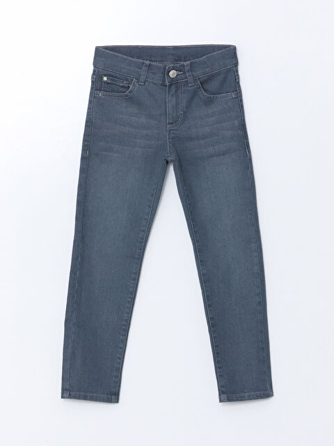 LCW Kids Beli Ayarlanabilir Lastikli Erkek Çocuk Jean Pantolon - S52929Z4-JRW