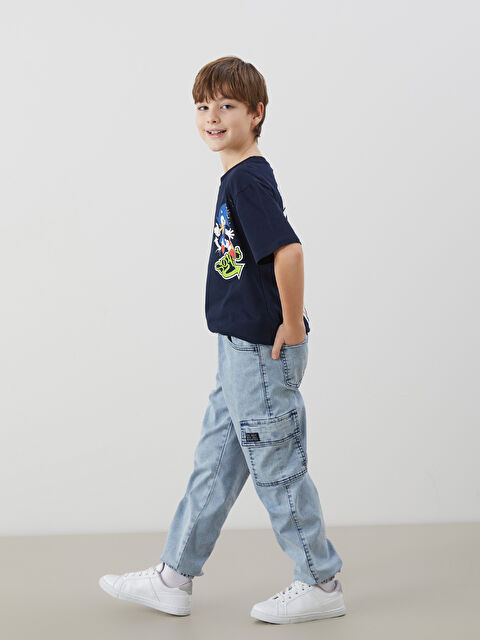 LCW Kids Beli Lastikli Erkek Çocuk Kargo Jean Pantolon - S52934Z4-311