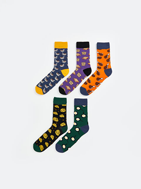 LCW ACCESSORIES Desenli Erkek Soket Çorap 5'li - S52970Z8-K00