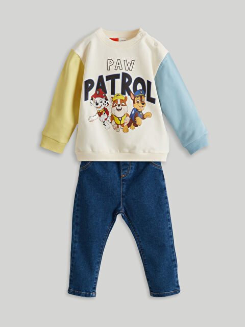 LCW baby Paw Patrol Baskılı Erkek Sweatshirt ve Pantolon 2'li - S53085Z1-YG7