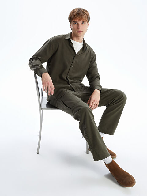 XSIDE Rahat Kalıp Keten Görünümlü Erkek Pantolon - S53183Z8-S4W