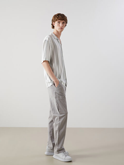 XSIDE Rahat Kalıp Keten Görünümlü Erkek Pantolon - S53183Z8-V1G