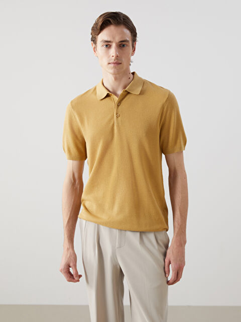 LCW Vision Polo Yaka Kısa Kollu Erkek Triko Kazak - S53345Z8-G2V