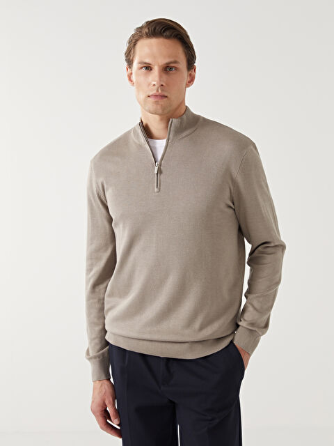 LCW Vision Dik Yaka Uzun Kollu Erkek Triko Kazak - S53348Z8-PSD