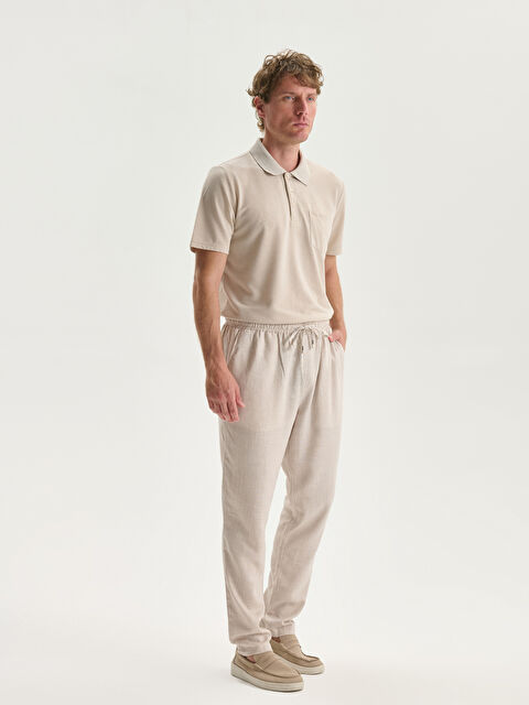 LCW Vision Standard Fit Leinenmischung Herren Hosen - S53445Z8-FWZ