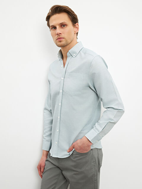 LCWAIKIKI Classic Regular Fit Long Sleeve Men's Shirt - S53458Z8-TYK