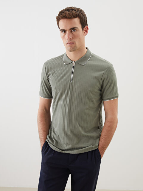 LCW Vision Polo Yaka Erkek Dokulu Tişört - S53481Z8-J1R