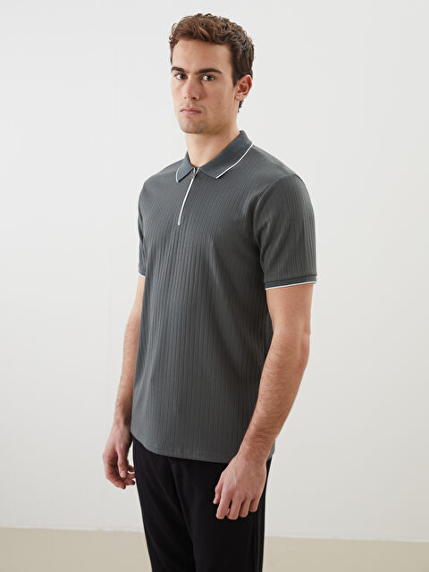 LCW Vision Polo Yaka Erkek Dokulu Tişört - S53481Z8-L1R