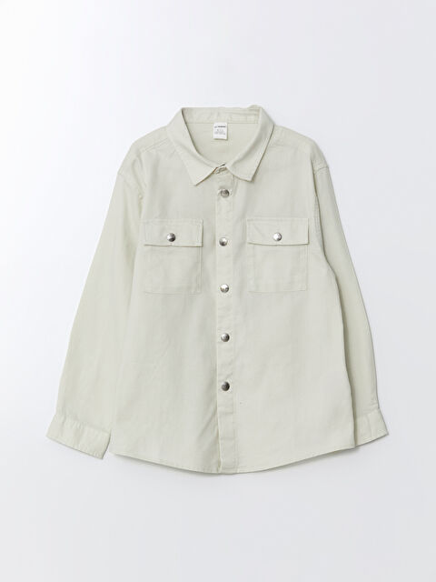 LCW Kids Basic Long Sleeve Twill Boys' Shirt - S53590Z1-FSJ