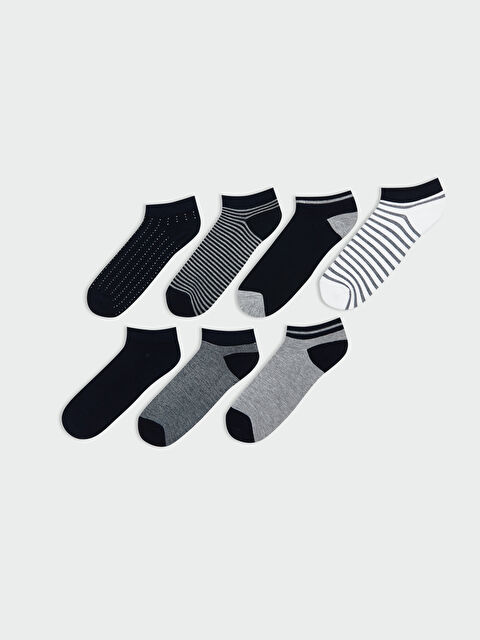 LCW ACCESSORIES Striped Bamboo Men's Trainer Socks 7 Pack - S53601Z8-K00