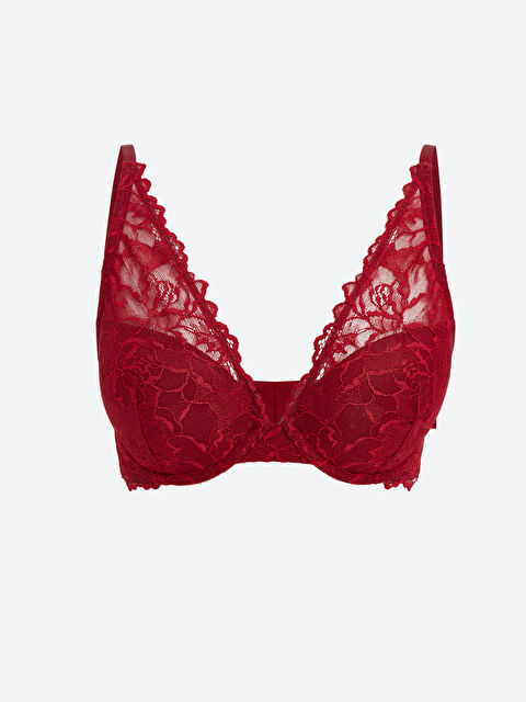 LCW DREAM Balenli Dolgusuz Dantelli Tişört Sütyen - S53685Z8-HMS