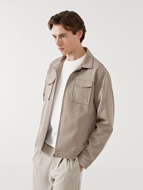 LCW Vision Slim Fit Gömlek Yaka Erkek Mont - S53731Z8-DU7