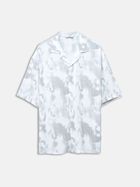 XSIDE Regular Fit Short Sleeve Patterned Viscose Men's Shirt - S53828Z8-LRW