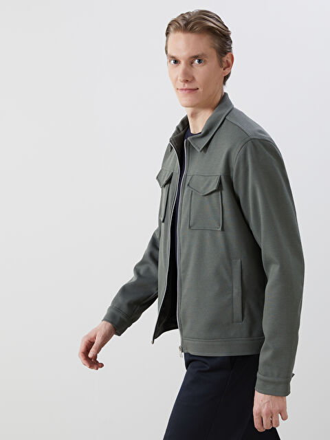 LCW Vision Slim Fit Gömlek Yaka Erkek Mont - S53845Z8-DYG