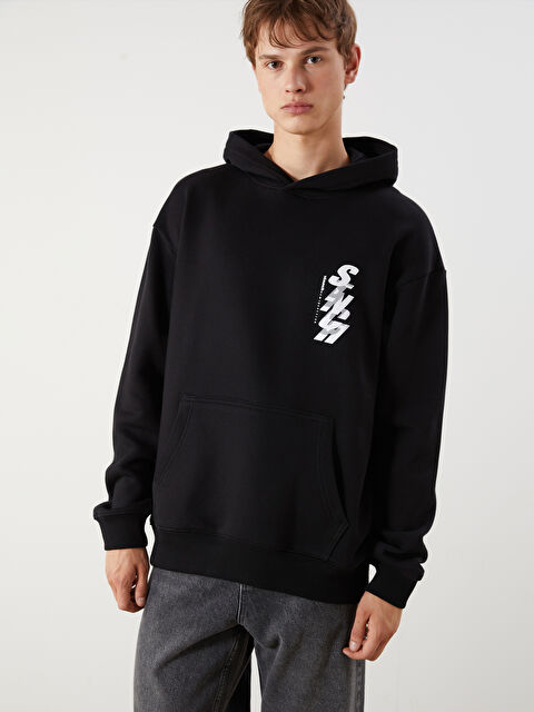 LCW Vision Long Sleeve Printed Men's Hoodie - S53913Z8-CVL