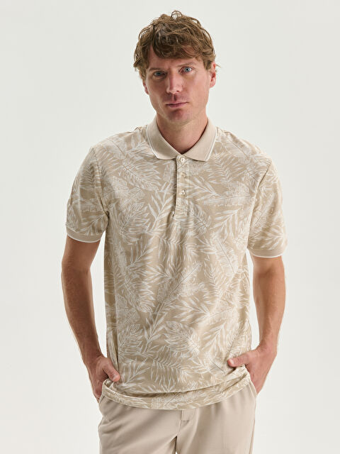 LCWAIKIKI Classic Patterned Men's Polo Neck T-Shirt