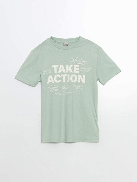 LCW Kids Majica od džersija sa štampom i okruglim izrezom za dečake - S53955Z4-G3H