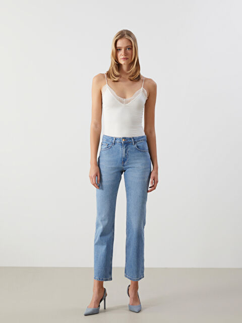 LCW Jeans Straight Fit Kadın Jean Pantolon - S53985Z8-507