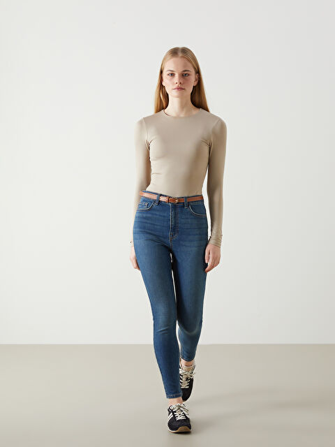 LCW Jeans Beli Kemerli Jüpiter Süper Skinny Fit Jean Pantolon - S54047Z8-507