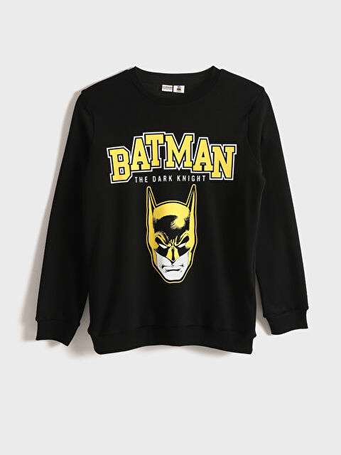 LCW Kids Crew Neck Batman Printed Boys' Sweatshirt - S54119Z4-CVL