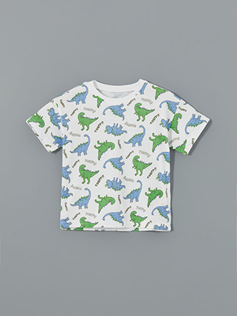 LCW Kids Bisiklet Yaka Baskılı Erkek Çocuk Pijama Üst - S54179Z1-LU7