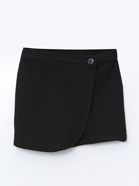 LCW Kids Beli Lastikli Basic Kız Çocuk Şort Etek