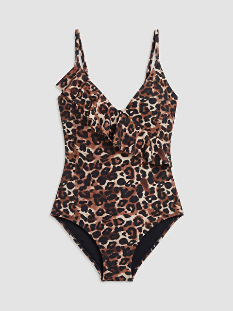 LCW DREAM Leoparlı Çıkarılabilir Pedli Kadın Mayo