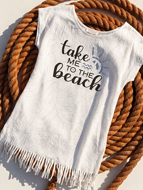 LCW DREAM Kayık Yaka Kadın Plaj Elbisesi