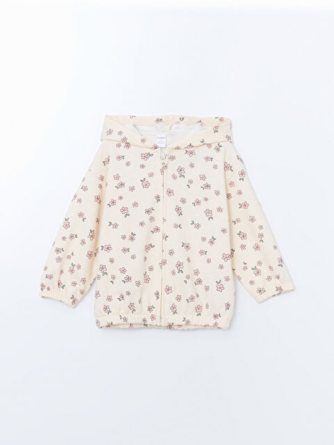 LCW Kids Kapüşonlu Kız Bebek Fermuarlı Sweatshirt - S54265Z1-LRA