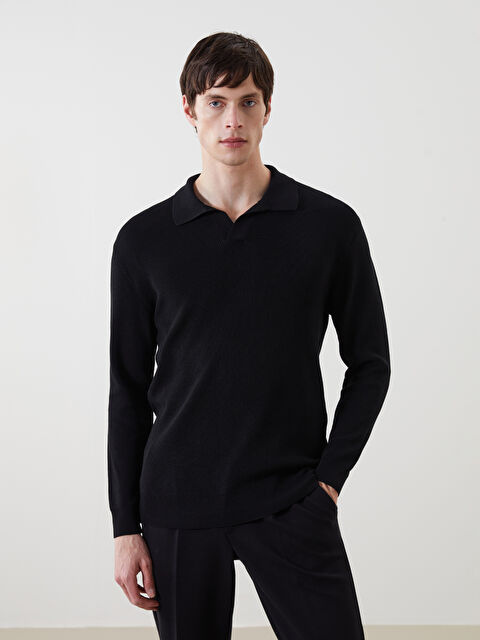 SOUTHBLUE Polo Yaka Uzun Kollu Erkek Triko Kazak - S54282Z8-CVL