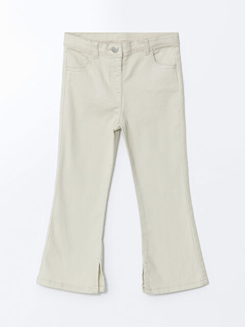 LCW Kids Elasticated Waist Twill Girls' Trousers - S54308Z1-K8X