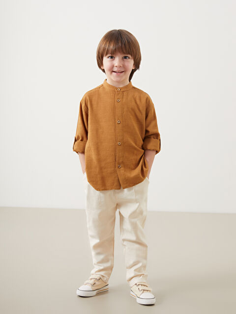 LCW Kids Hakim Yaka Erkek Çocuk Gömlek ve Pantolon 2'li - S54321Z1-GTN