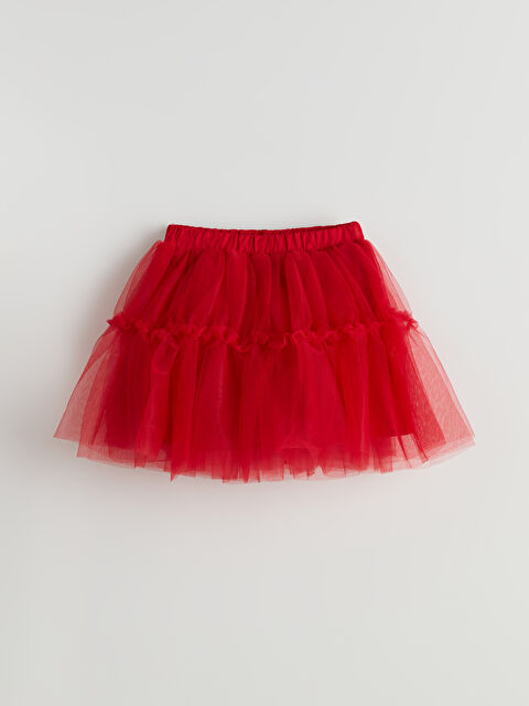 LCW Kids Beli Lastikli Kız Çocuk Tütülü Etek - S54349Z1-HJY