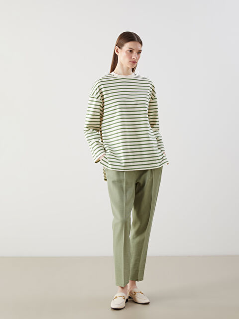 LCW Modest Elasticated Waist Women's Trousers - S54396Z8-GVT