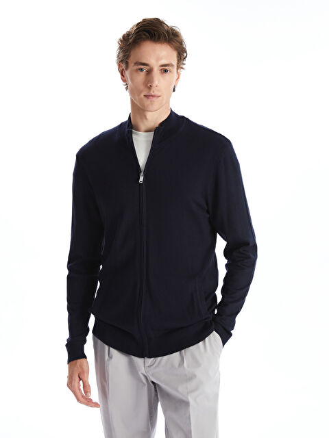 LCW Vision Standart Kalıp Dik Yaka Erkek Triko Hırka - S54523Z8-RFH