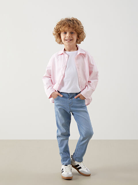 LCW Kids Beli Lastikli Basic Erkek Çocuk Jean Pantolon - S54534Z1-311