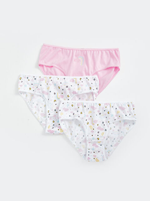 LCW Kids Baskılı Kız Çocuk Külot 3'lü - S54536Z4-LU8