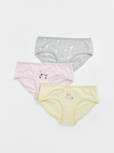 LCW Kids Baskılı Kız Çocuk Külot 3'lü - S54540Z4-JH4