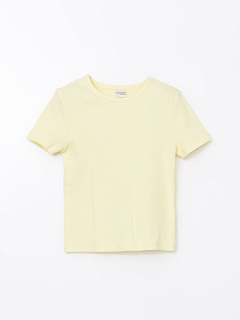 LCW Kids Bisiklet Yaka Kız Çocuk Tişört - S54580Z4-TDB