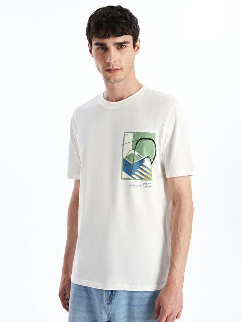 XSIDE Crew Neck Printed Jersey Men's T-Shirt - S54650Z8-R9J