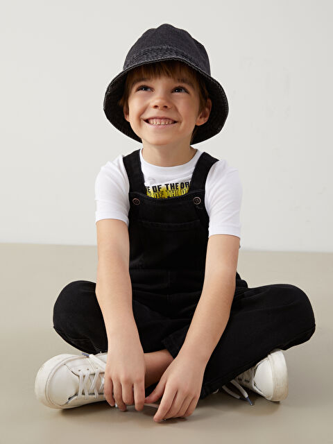LCW Kids Kare Yaka Erkek Çocuk Jean Salopet - S54785Z1-326