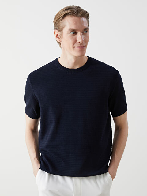 LCW Vision Bisiklet Yaka Kısa Kollu Erkek Triko Kazak - S54832Z8-RFH